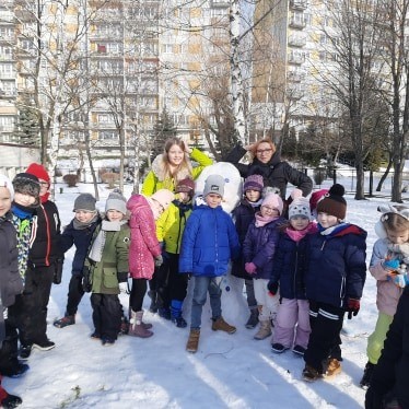 Wesołe zabawy na śniegu :)